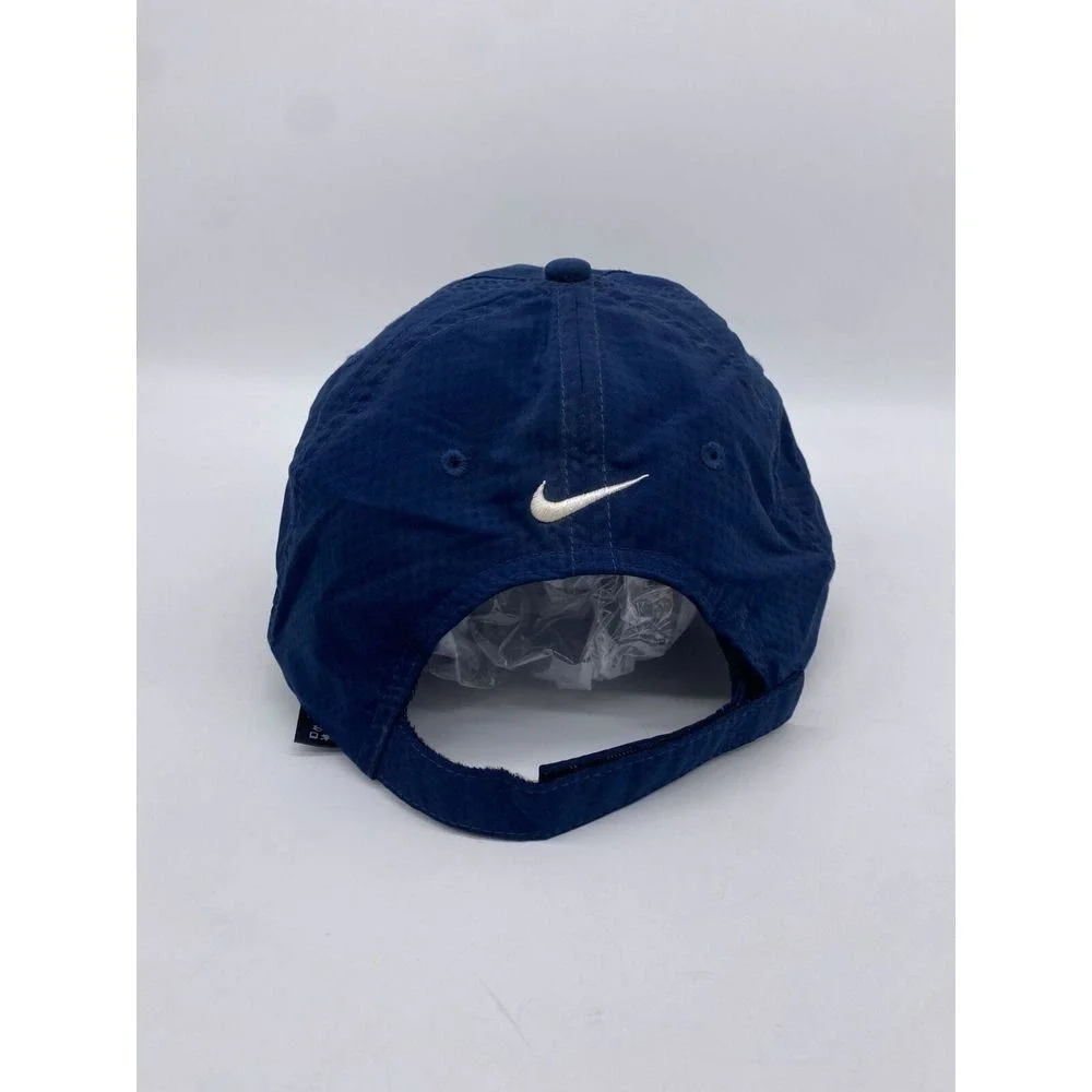 Nike Golf Hats Adult OSFA Navy Blue Swoosh Athletic Golfer Strap Back Sports Men